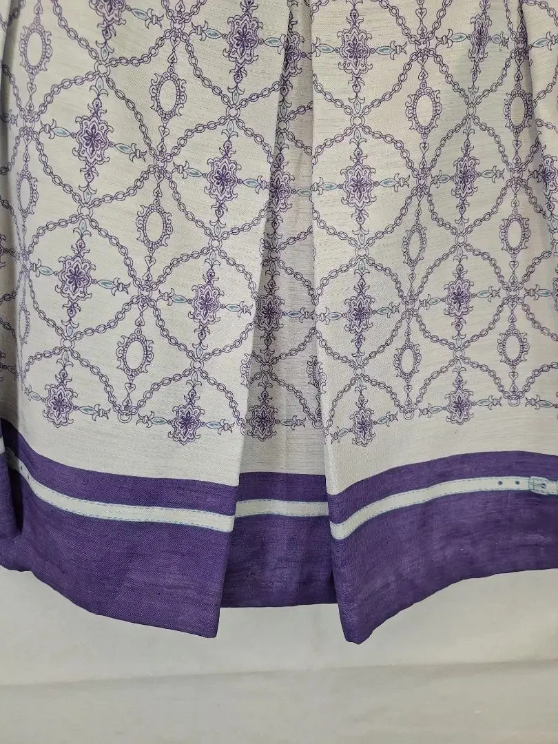 Assorted Brands Lavender Haze Box Pleated Midi Purple Skirt Size M