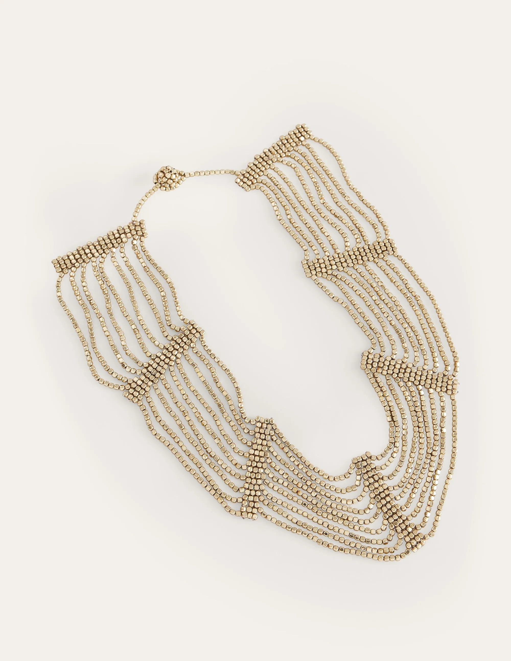 Bead Layer Necklace-Gold