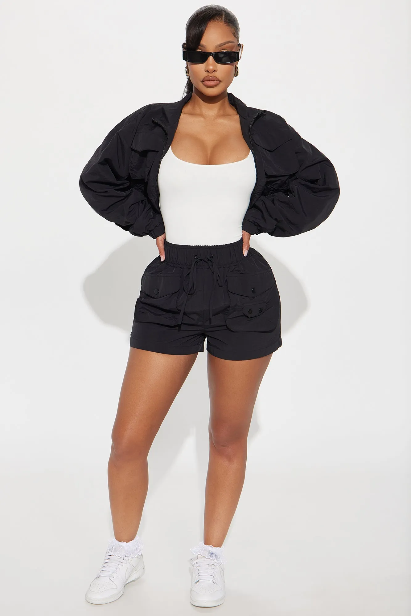 Best In The Game Windbreaker Short - Black
