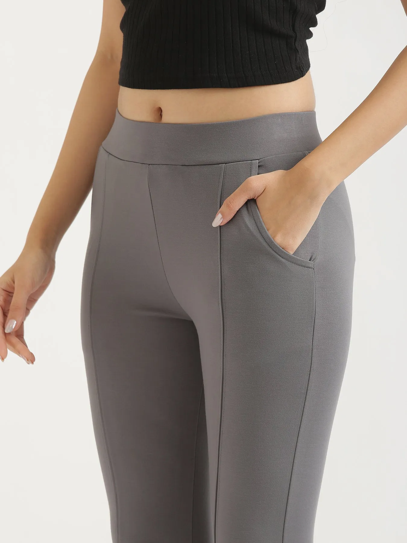 Cement Grey 4-Way Stretchable Pants