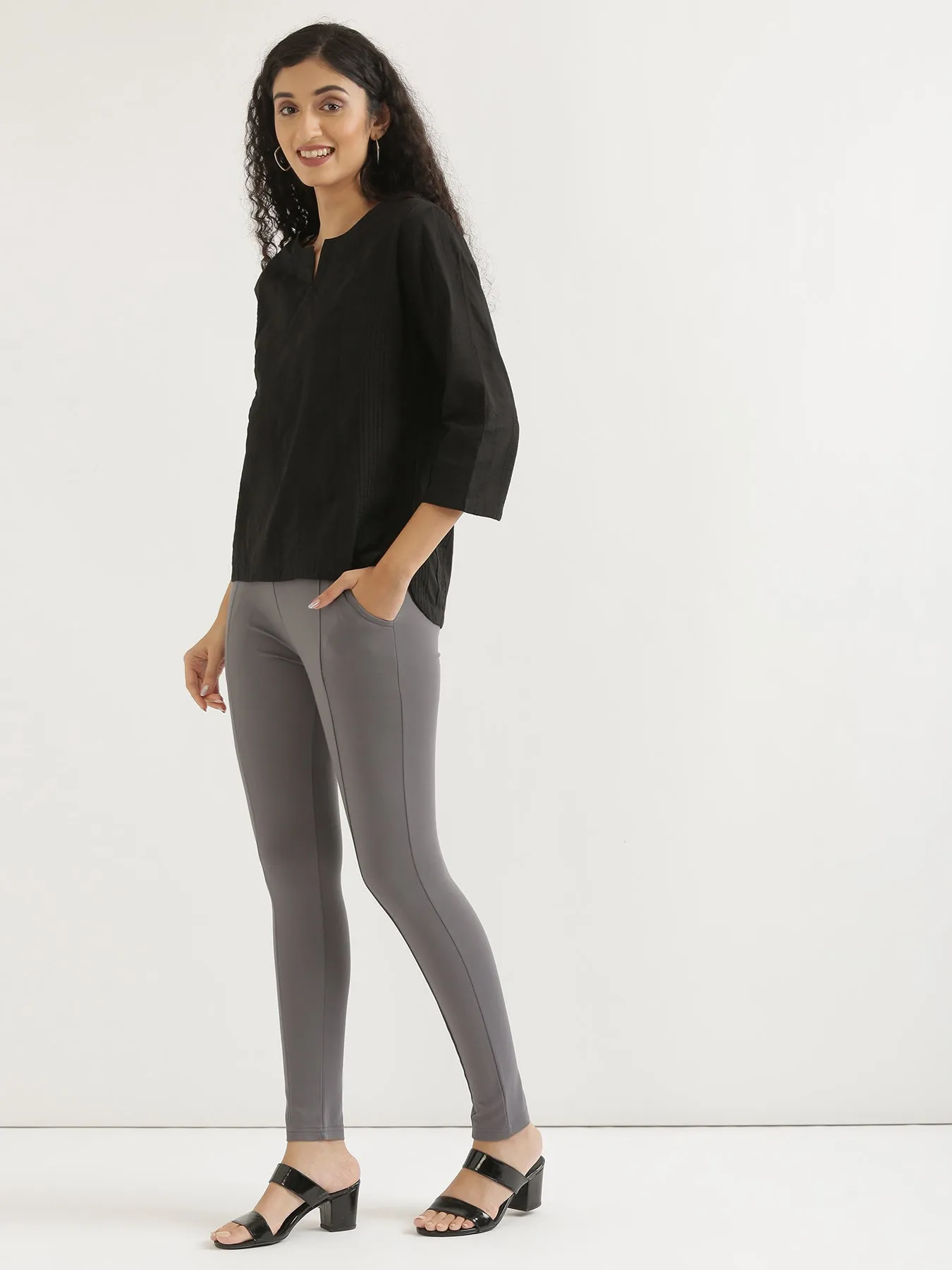 Cement Grey 4-Way Stretchable Pants