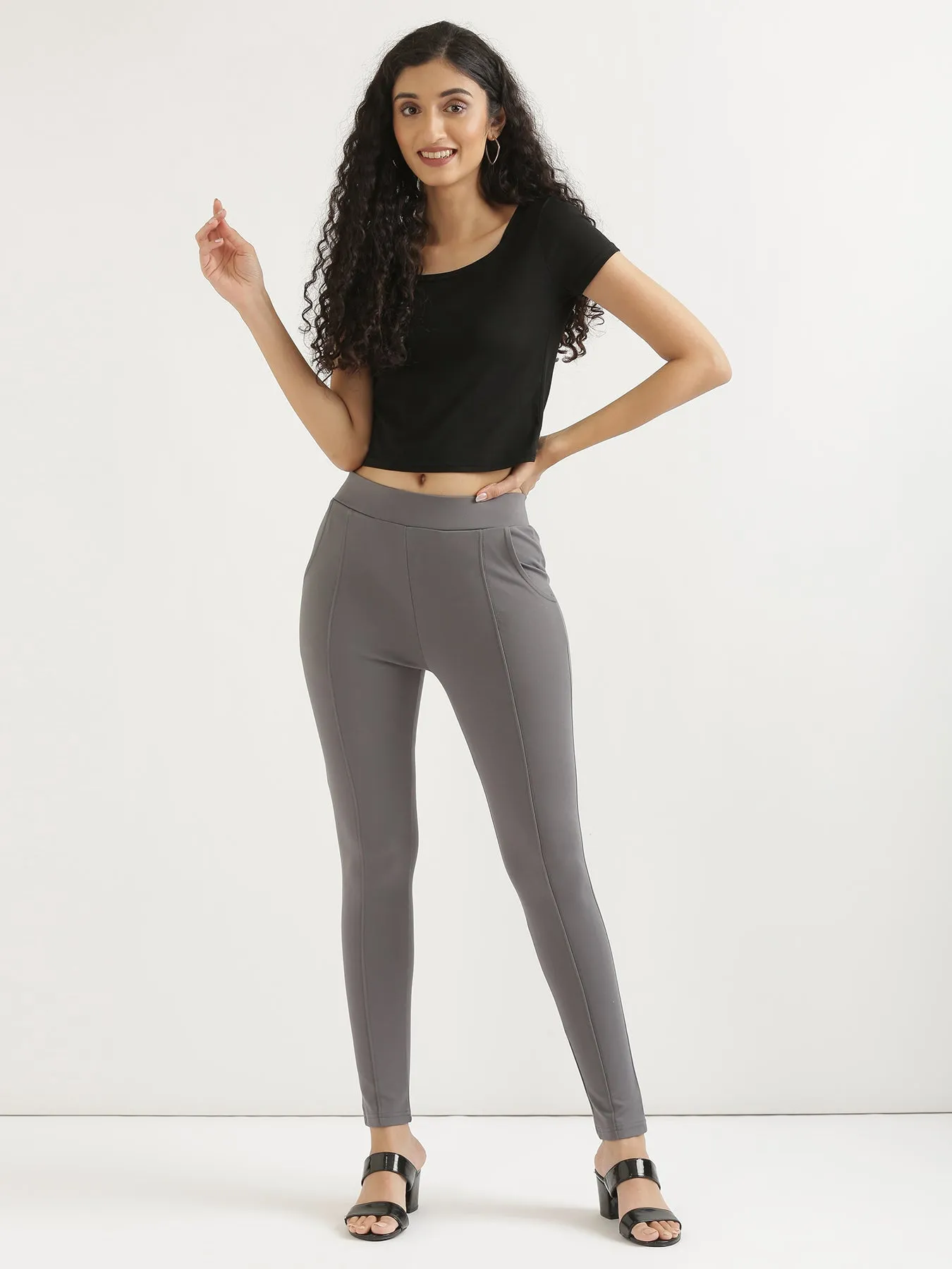 Cement Grey 4-Way Stretchable Pants