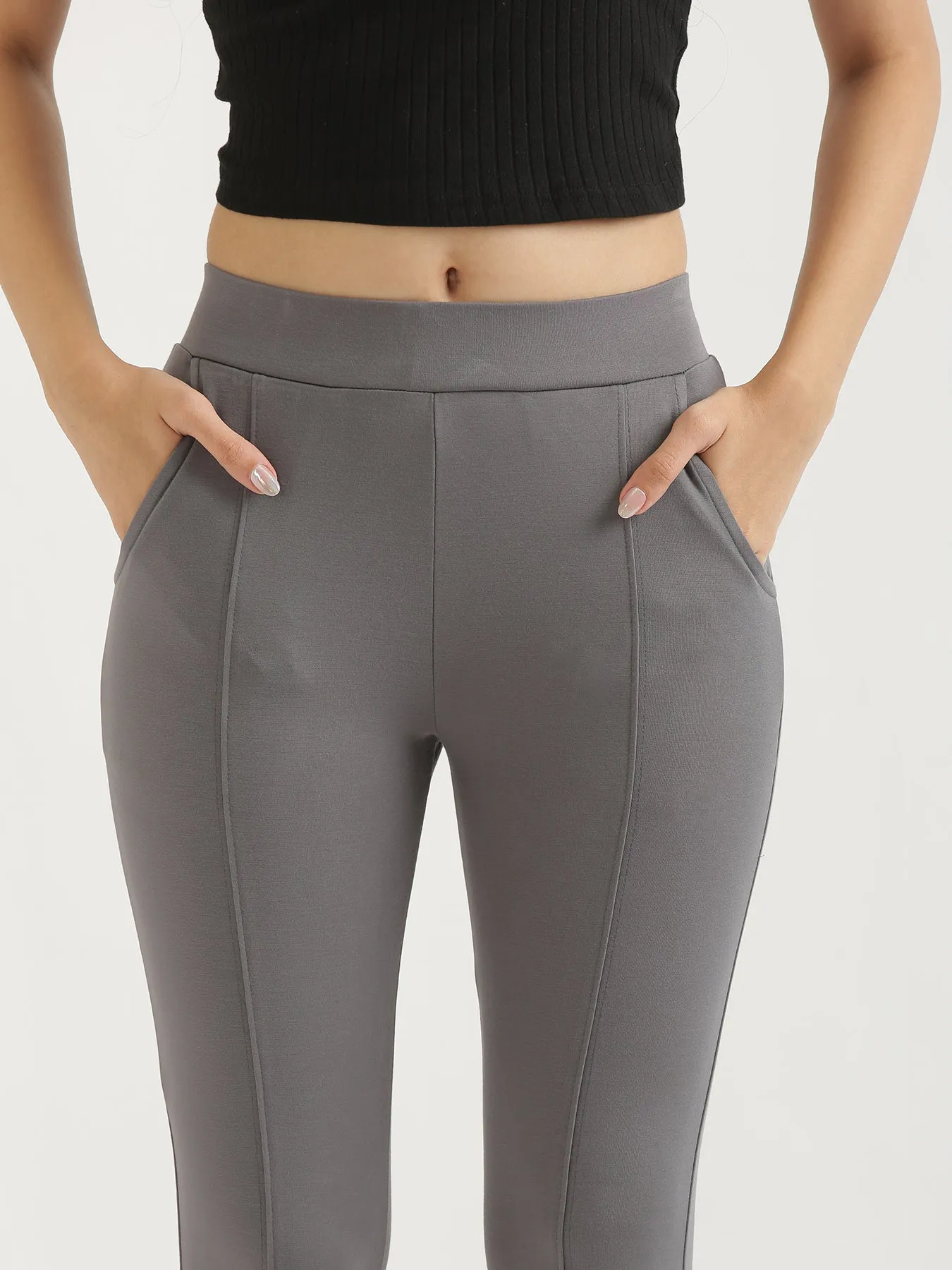 Cement Grey 4-Way Stretchable Pants