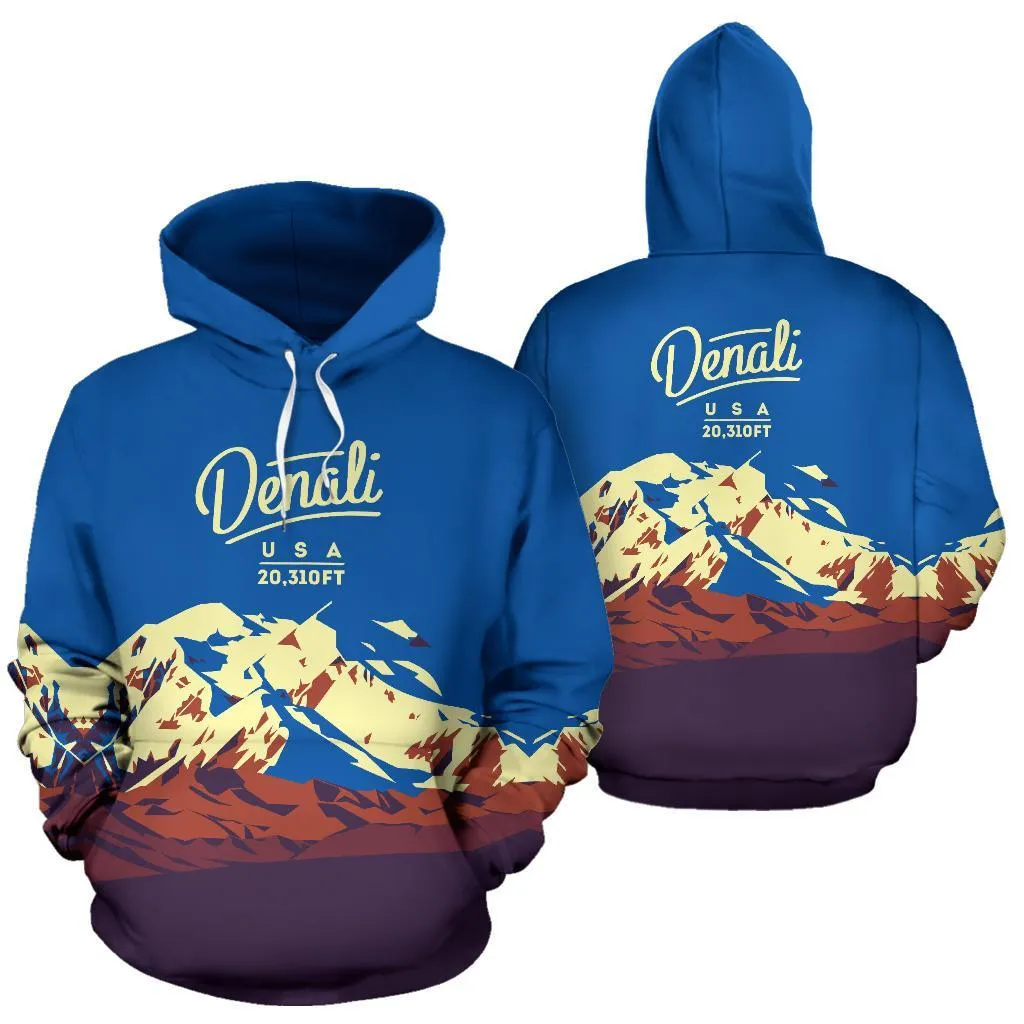 Denali Mountain All Over Print Hoodie - BN14