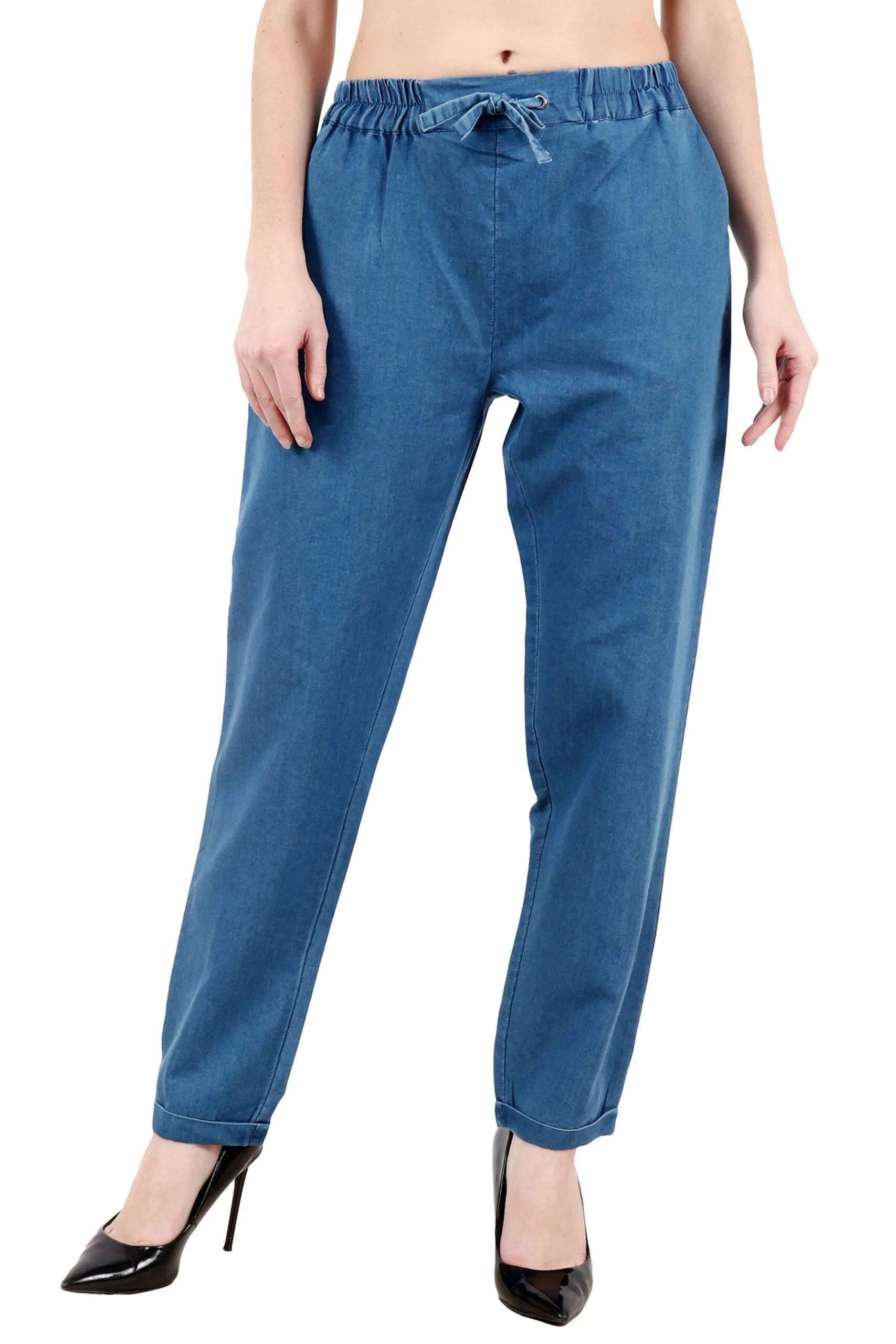 Denim Trouser with Drawstrings
