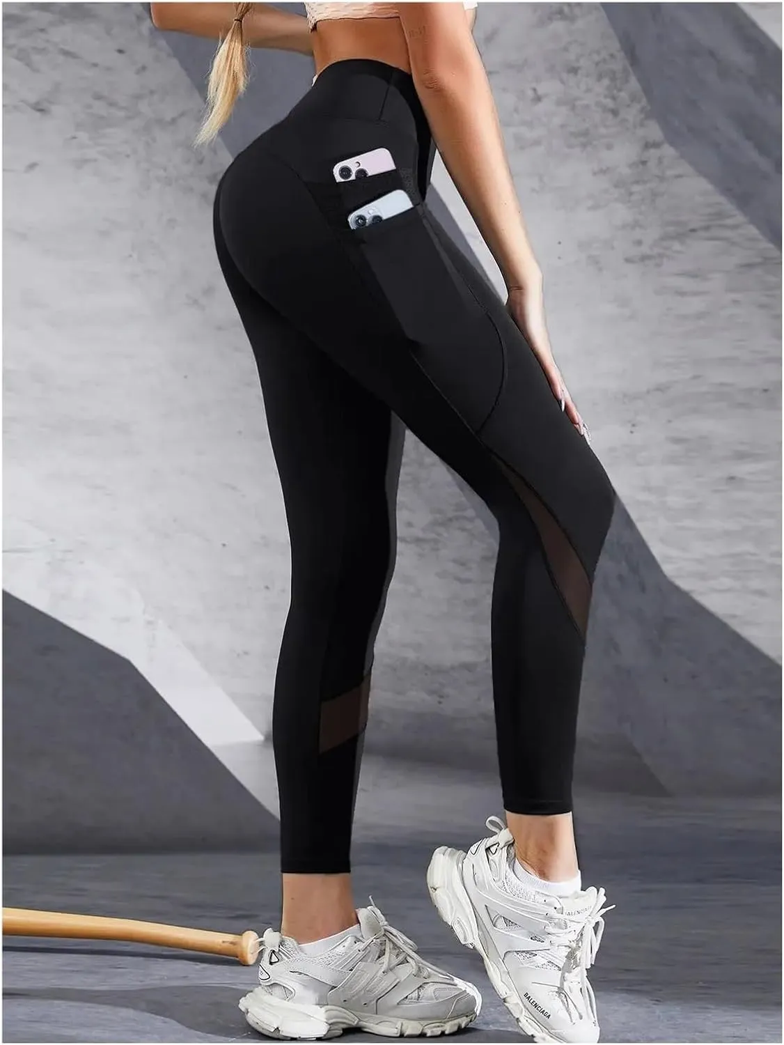 Double Pocket Yoga Pants Women's Patchwork High Waist Elastic Leggings Fitness Jogging Cycling Sportswear Female