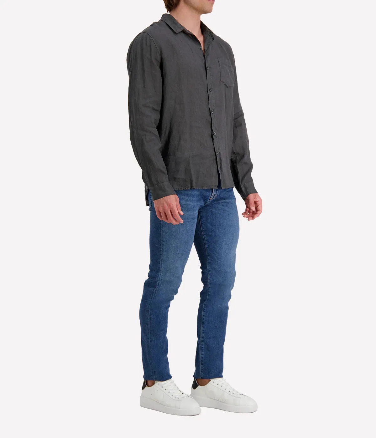 *FINAL SALE* Jioch Linen Shirt in Black Oyster