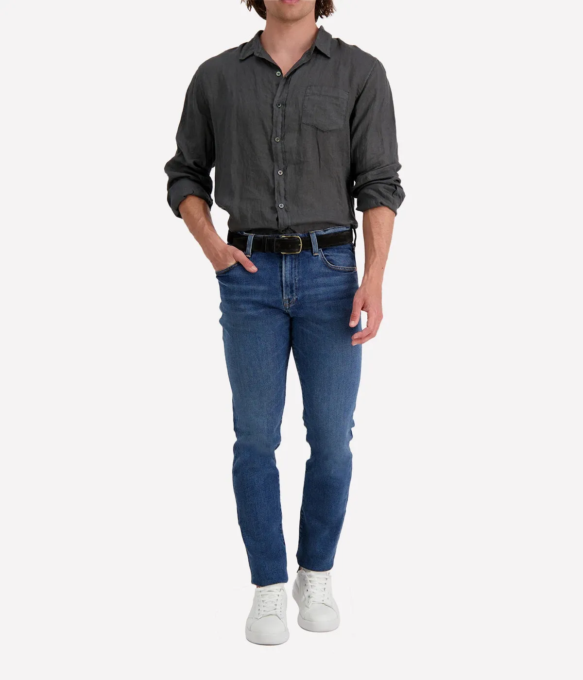 *FINAL SALE* Jioch Linen Shirt in Black Oyster