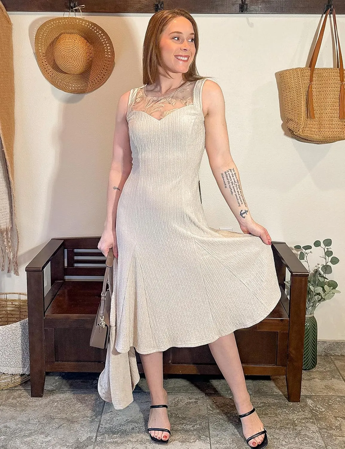 GRACE KARIN 2025 Mother of The Bride Dress with Jacket Women Stretchy Lace 2 Piece Wedding Guest Dresses