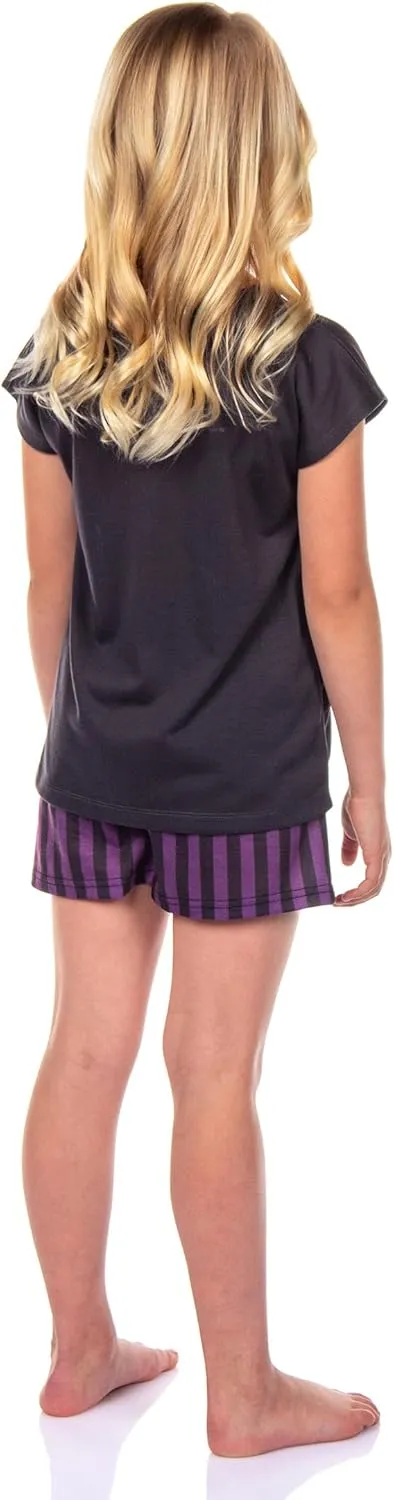 INTIMO Addams Family Wednesday Girls' Pajamas Tonight Was Torture Short Sleeve Lounge Sleep Set