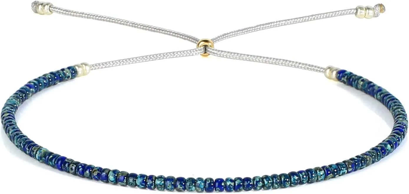 KELITCH Colorful Friendship Bracelets Beaded Thin Strand Bracelets Women Fashion Jewelry
