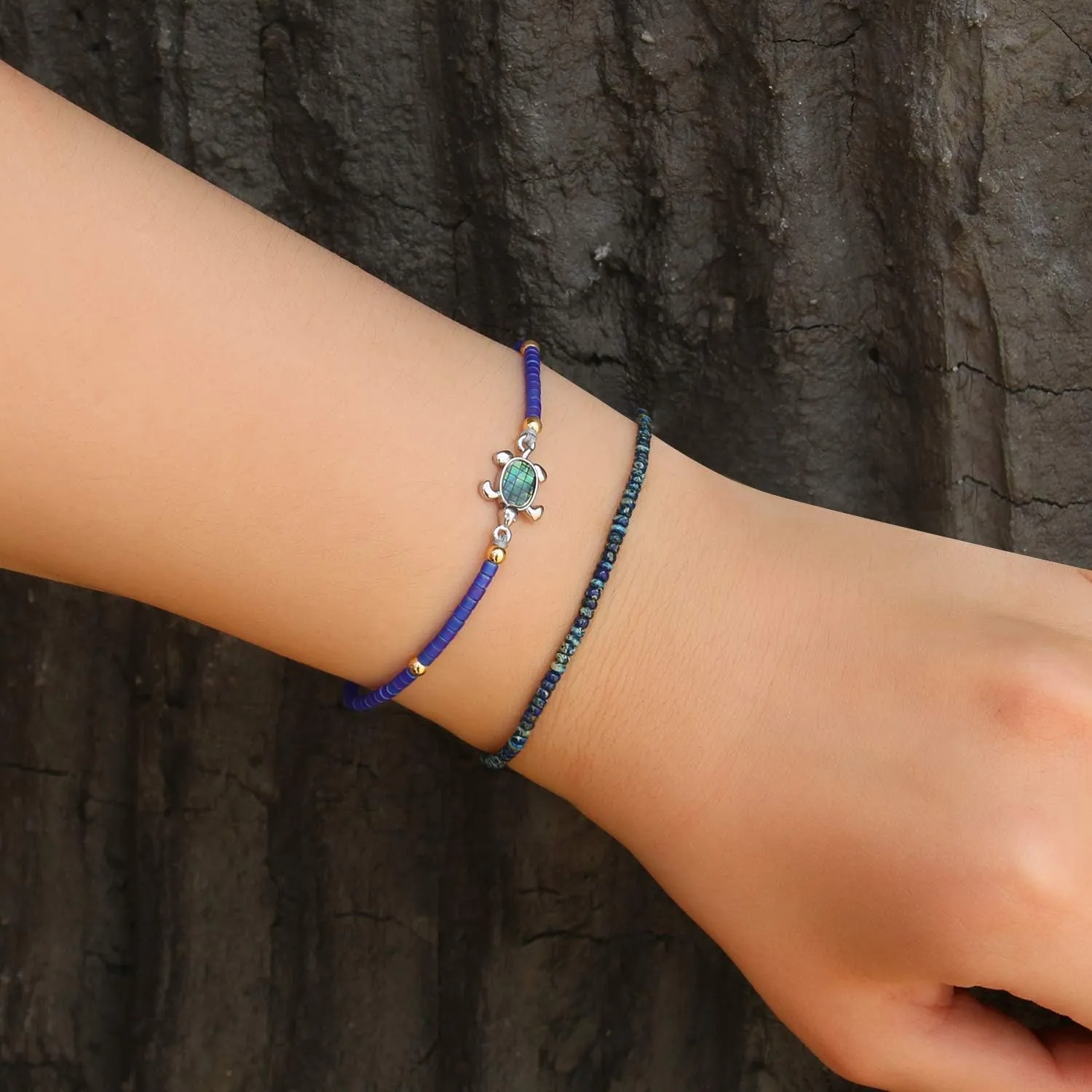 KELITCH Colorful Friendship Bracelets Beaded Thin Strand Bracelets Women Fashion Jewelry
