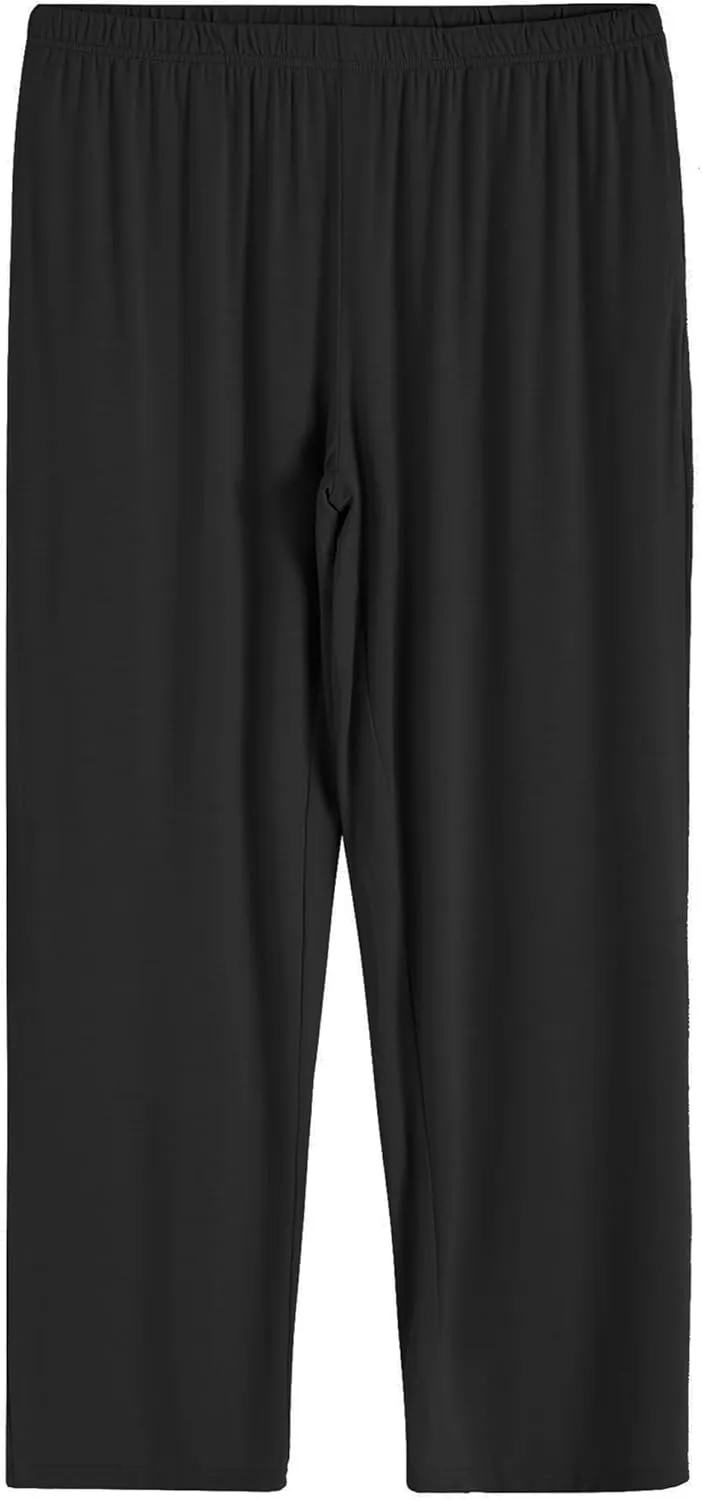 Latuza Women's Petite Long Sleeves Pajamas Set Petite Size Viscose Top and Pants