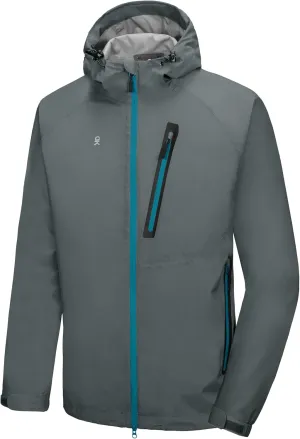 Little Donkey Andy Men's High-performance Waterproof Rain Jacket Ultra Lightweight Rain Shell for Hiking,Golf,Travel