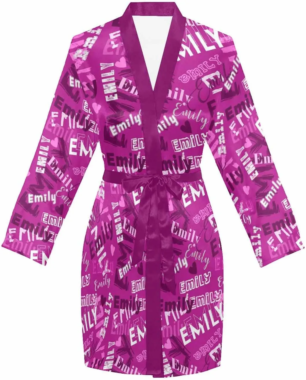 M YESCUSTOM Personalized Name Women's Robe Custom Bathrobe for Women Girlfriend Heart Robe Sleepwear Christmas Wedding