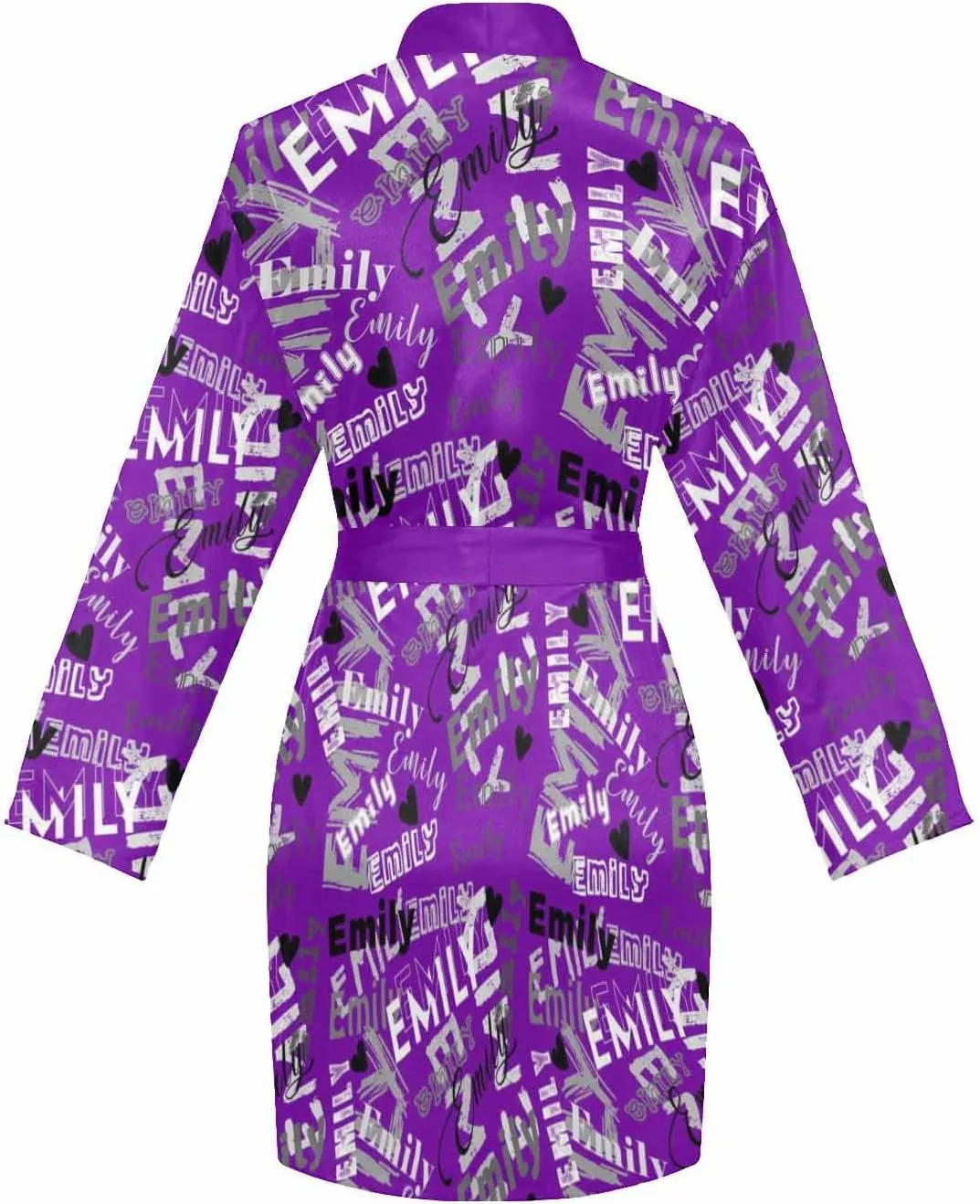M YESCUSTOM Personalized Name Women's Robe Custom Bathrobe for Women Girlfriend Heart Robe Sleepwear Christmas Wedding