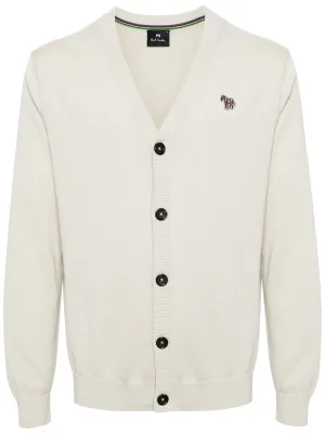 Mens Cardigan Button Thru Zebra