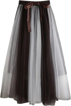 Mesh Tulle Skirts for Women 2025 Fashion Elegant Pleated Flowy Layered Skirt Casual Formal Prom Party Evening Skirts