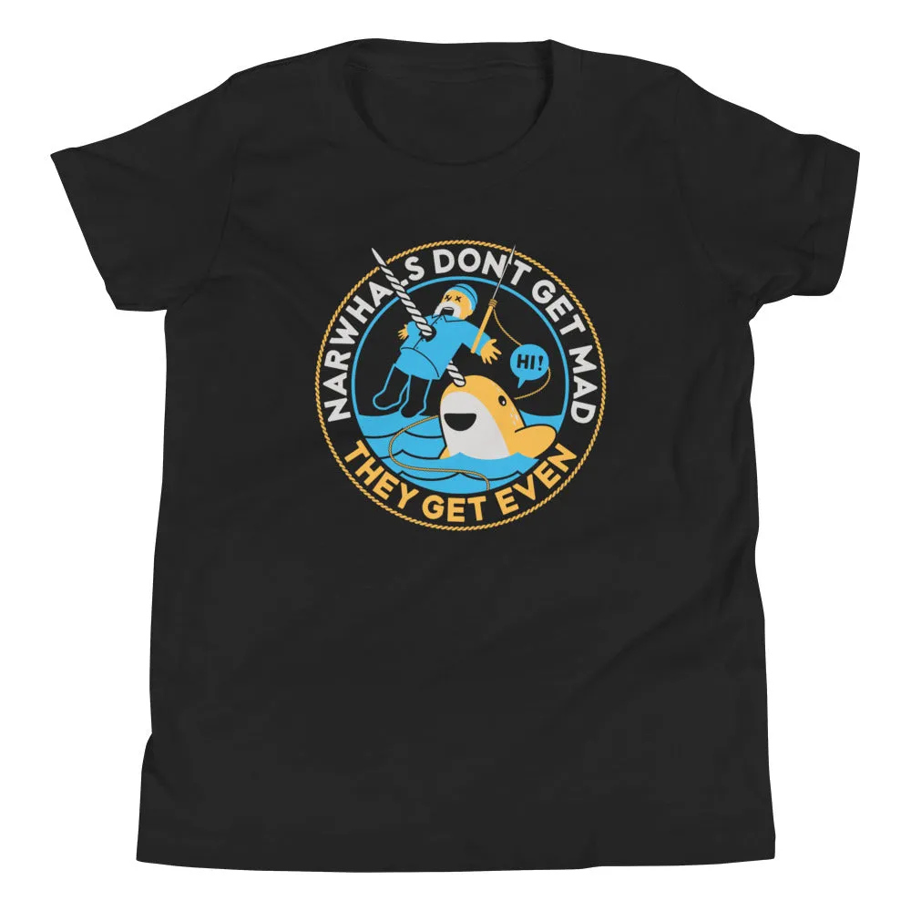 Narwhals Don't Get Mad Kid's Youth Tee