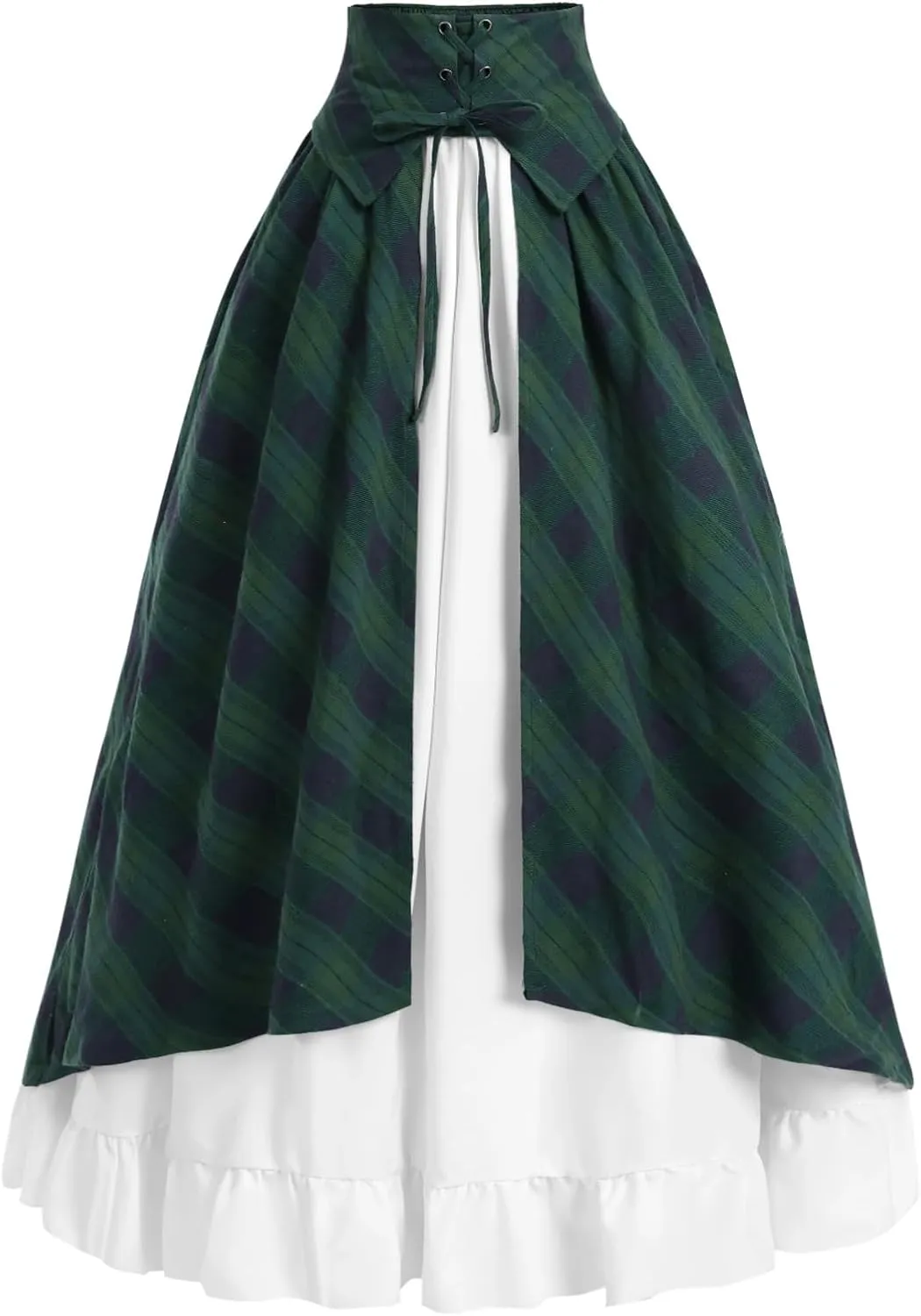 NSPSTT Victorian Skirt for Women Flowy Maxi Skirts High Waisted Ren Faire Skirt Purple