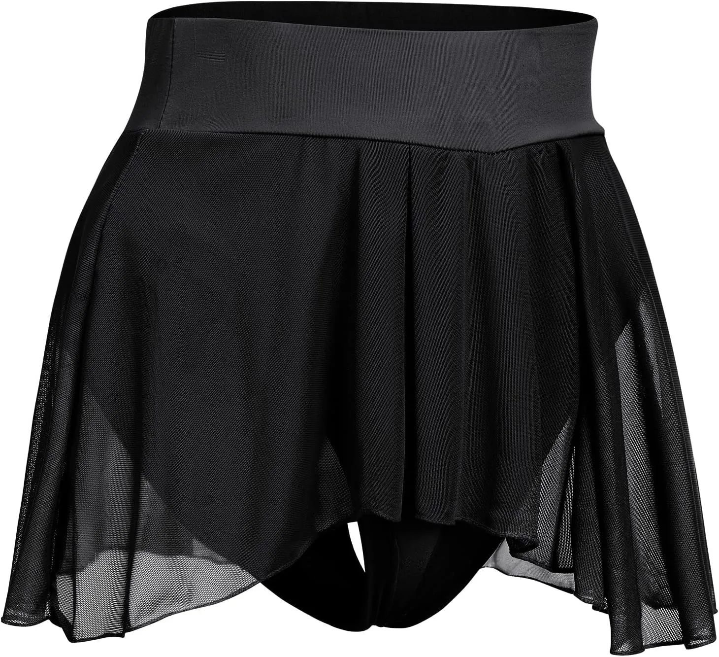 ODASDO Women's Pole Dance Outfit Rave Shorts Ruffle Panties Skirt Mesh Booty Bottoms Hot Pants Workout Clubwear