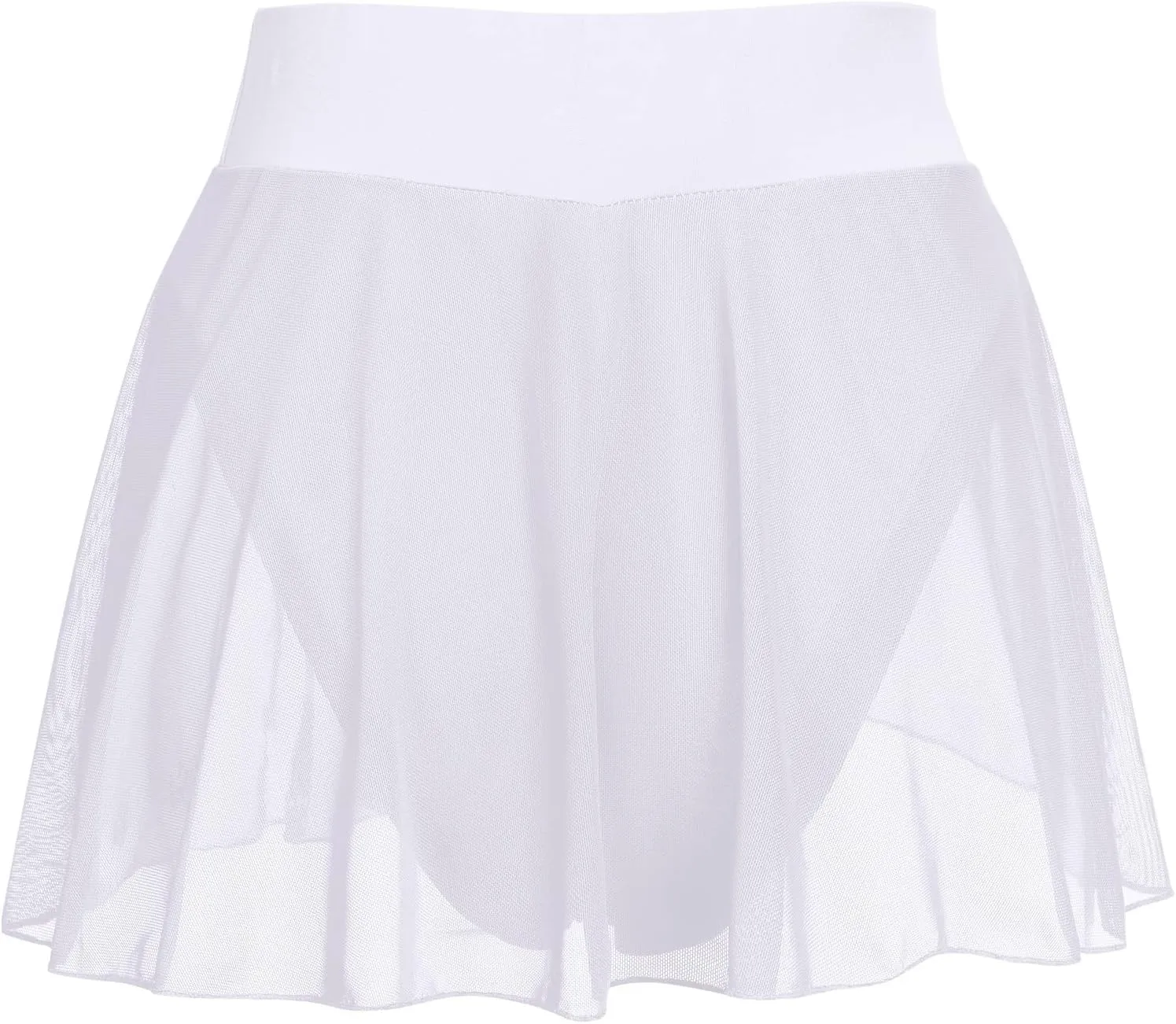 ODASDO Women's Pole Dance Outfit Rave Shorts Ruffle Panties Skirt Mesh Booty Bottoms Hot Pants Workout Clubwear