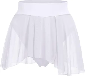 ODASDO Women's Pole Dance Outfit Rave Shorts Ruffle Panties Skirt Mesh Booty Bottoms Hot Pants Workout Clubwear