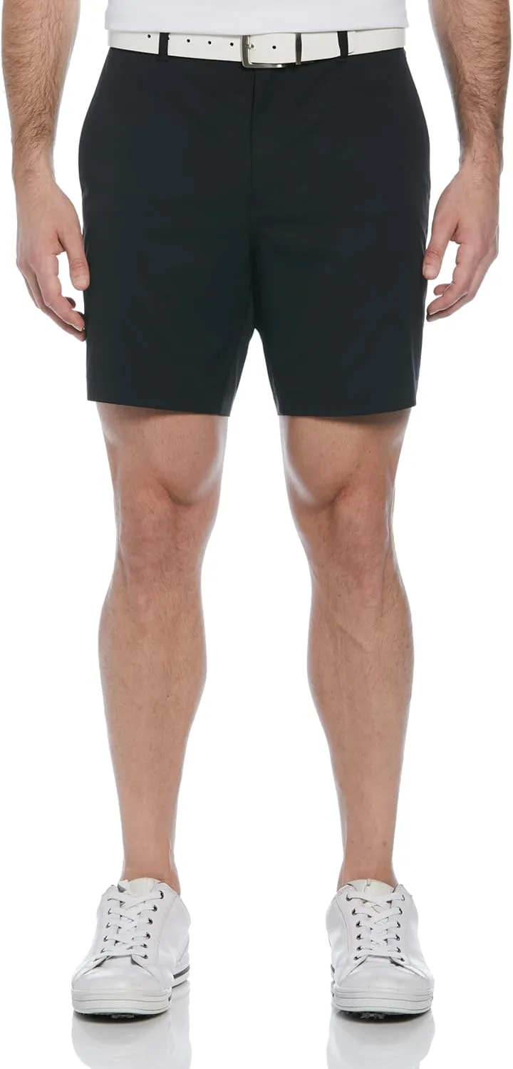 PGA TOUR Men's 7 Flat Front Performance Golf Shorts with Stretch Active Waistband, Moisture-Wicking, Sun Protection