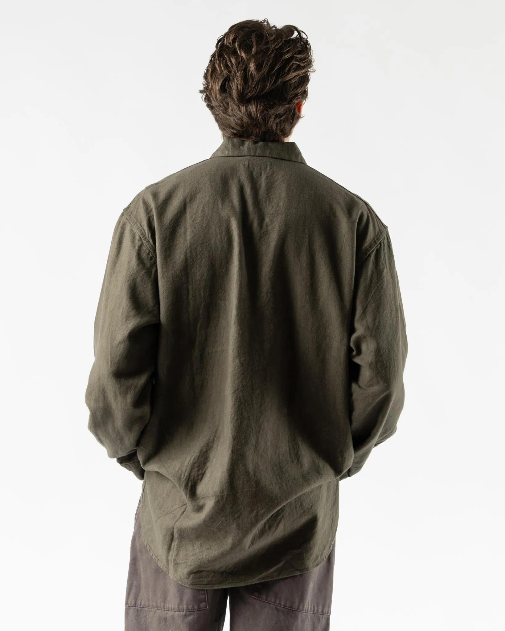 Pilgrim Surf   Supply McCarthy Popover Shirt in Olive