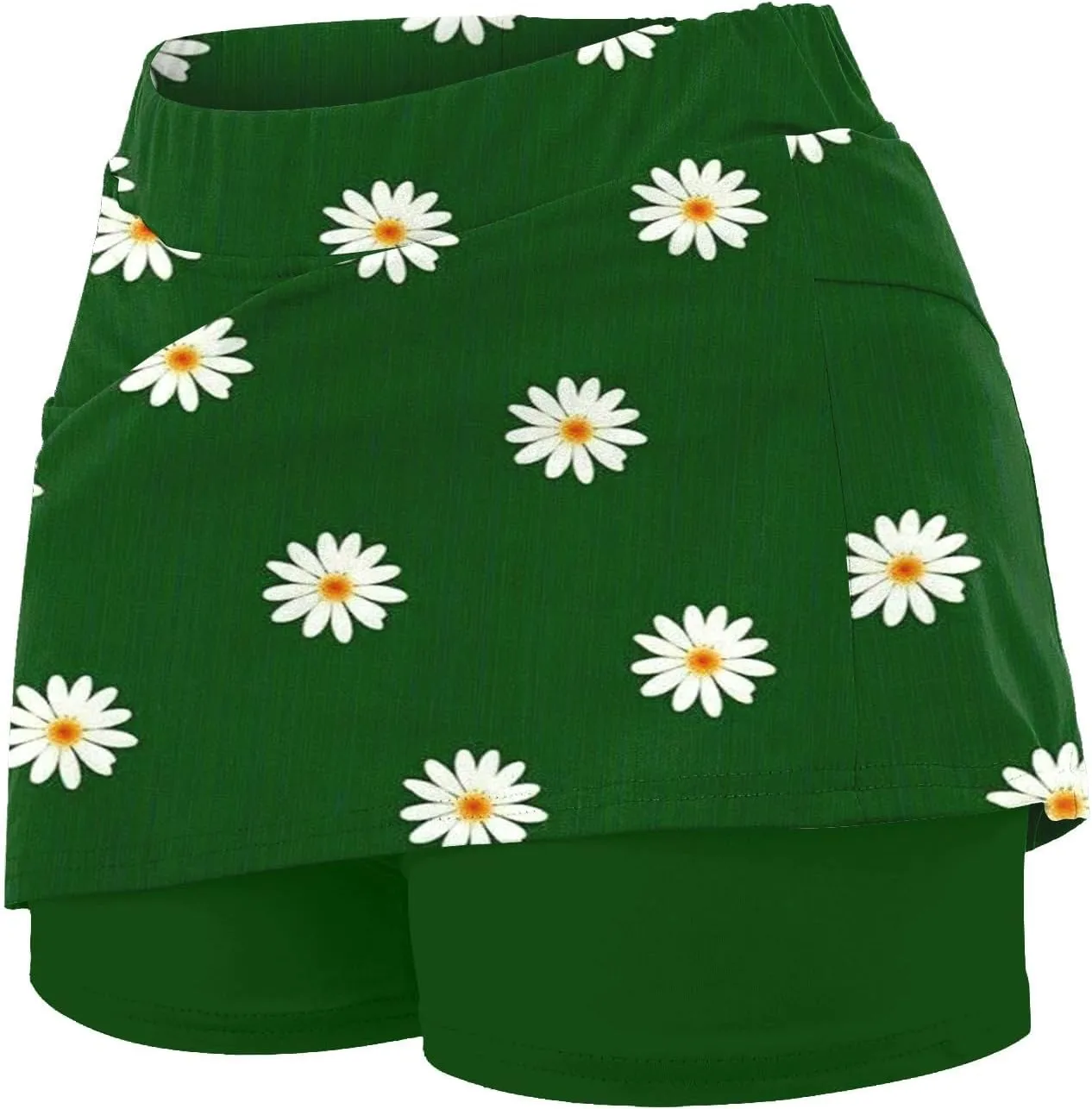 Plus Size Golf Skirts for Women Stretchy Tennis Mini Skirt Shorts Solid Athletic Workout Casual Skorts with Side Pockets 2024