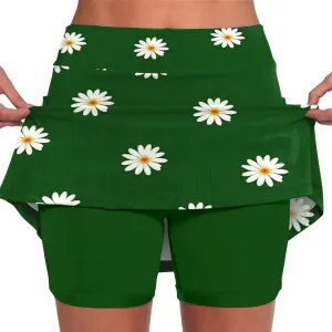 Plus Size Golf Skirts for Women Stretchy Tennis Mini Skirt Shorts Solid Athletic Workout Casual Skorts with Side Pockets 2024