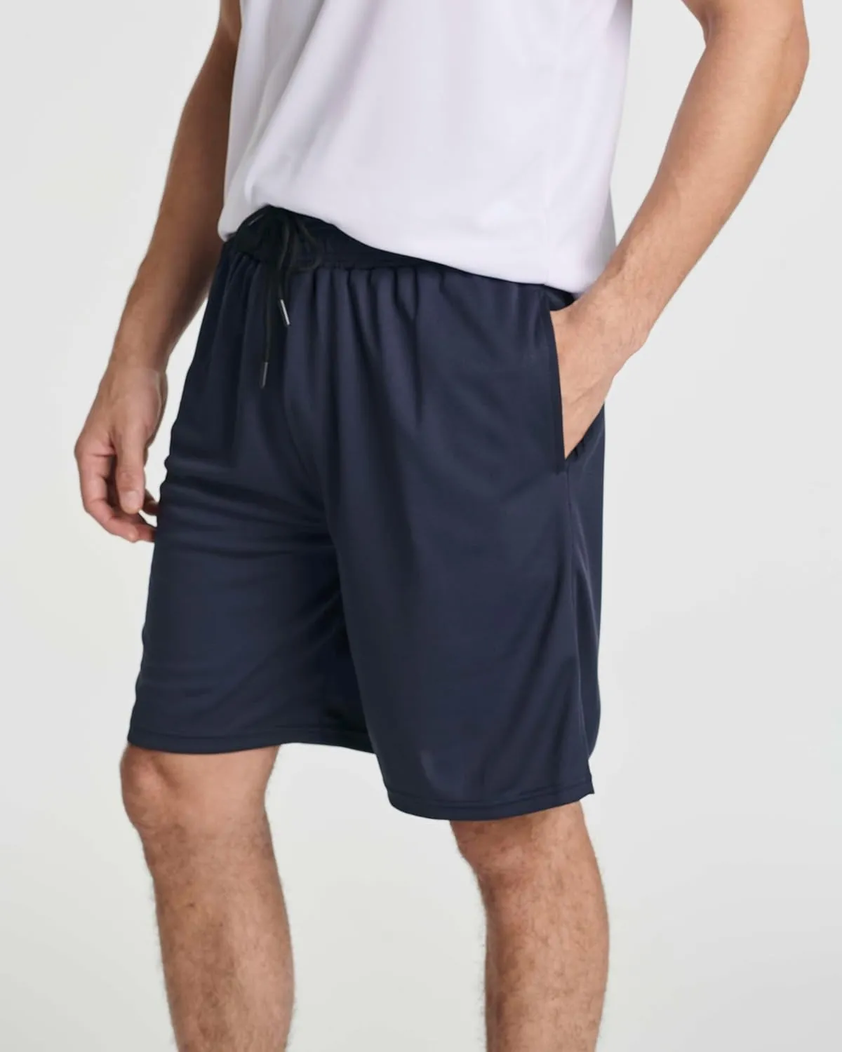 Real Essentials 3 Pack: Men's 2 in 1 Mesh 7" Running Workout Gym Shorts with Compression Liner (Available in Big & Tall)