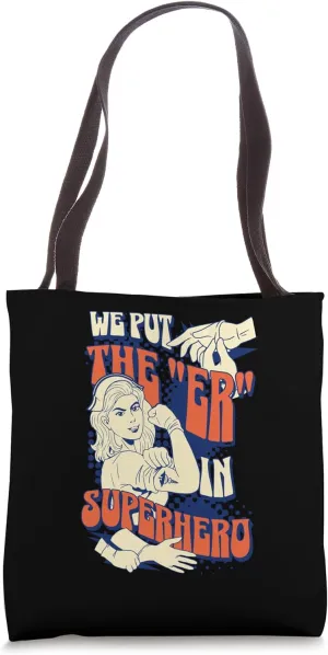Retro ER Squad Funny ER Team ER Tech ER Doctor ER Technician Tote Bag