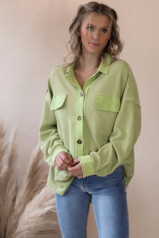 Sophie Pear Thermal Shacket