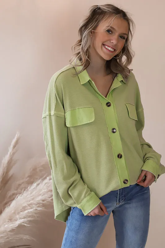 Sophie Pear Thermal Shacket