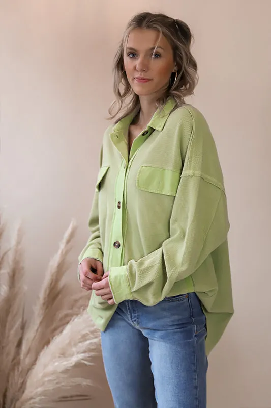 Sophie Pear Thermal Shacket