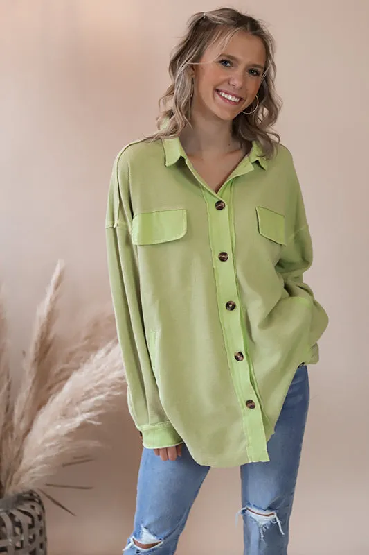 Sophie Pear Thermal Shacket