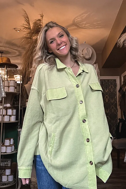 Sophie Pear Thermal Shacket