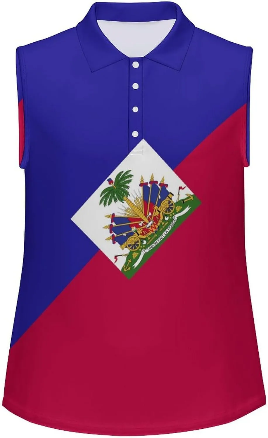 TAIZIYEAH Women's V Neck Sleeveless Top El Salvador Flag Loose PO-LO Tank Top Shirts Casual Pullover