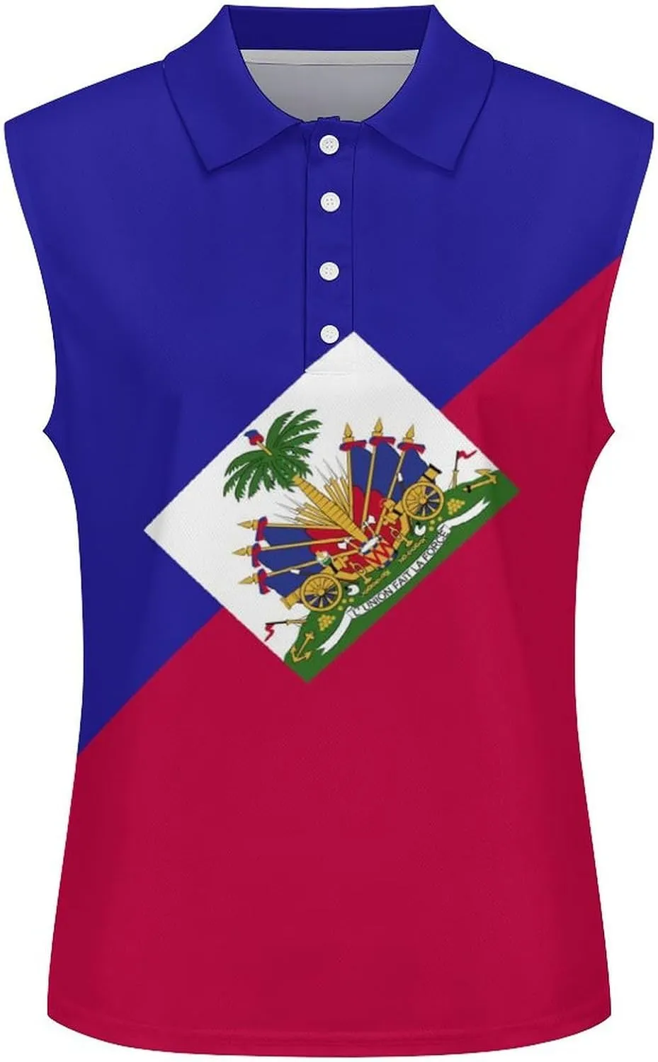 TAIZIYEAH Women's V Neck Sleeveless Top El Salvador Flag Loose PO-LO Tank Top Shirts Casual Pullover