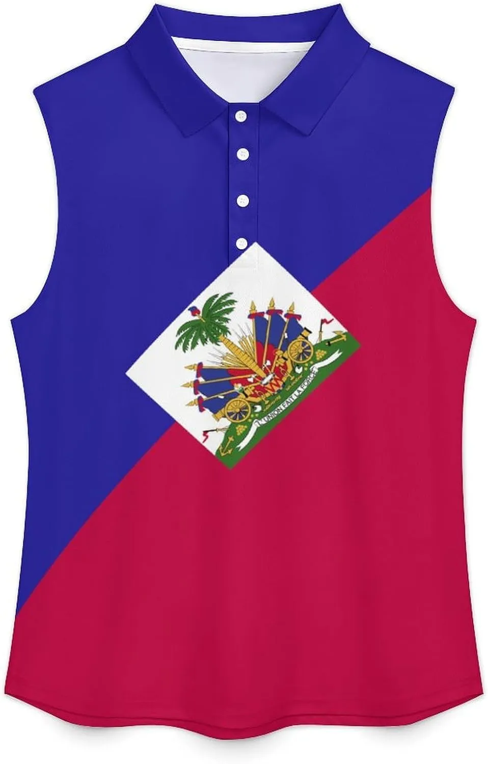 TAIZIYEAH Women's V Neck Sleeveless Top El Salvador Flag Loose PO-LO Tank Top Shirts Casual Pullover