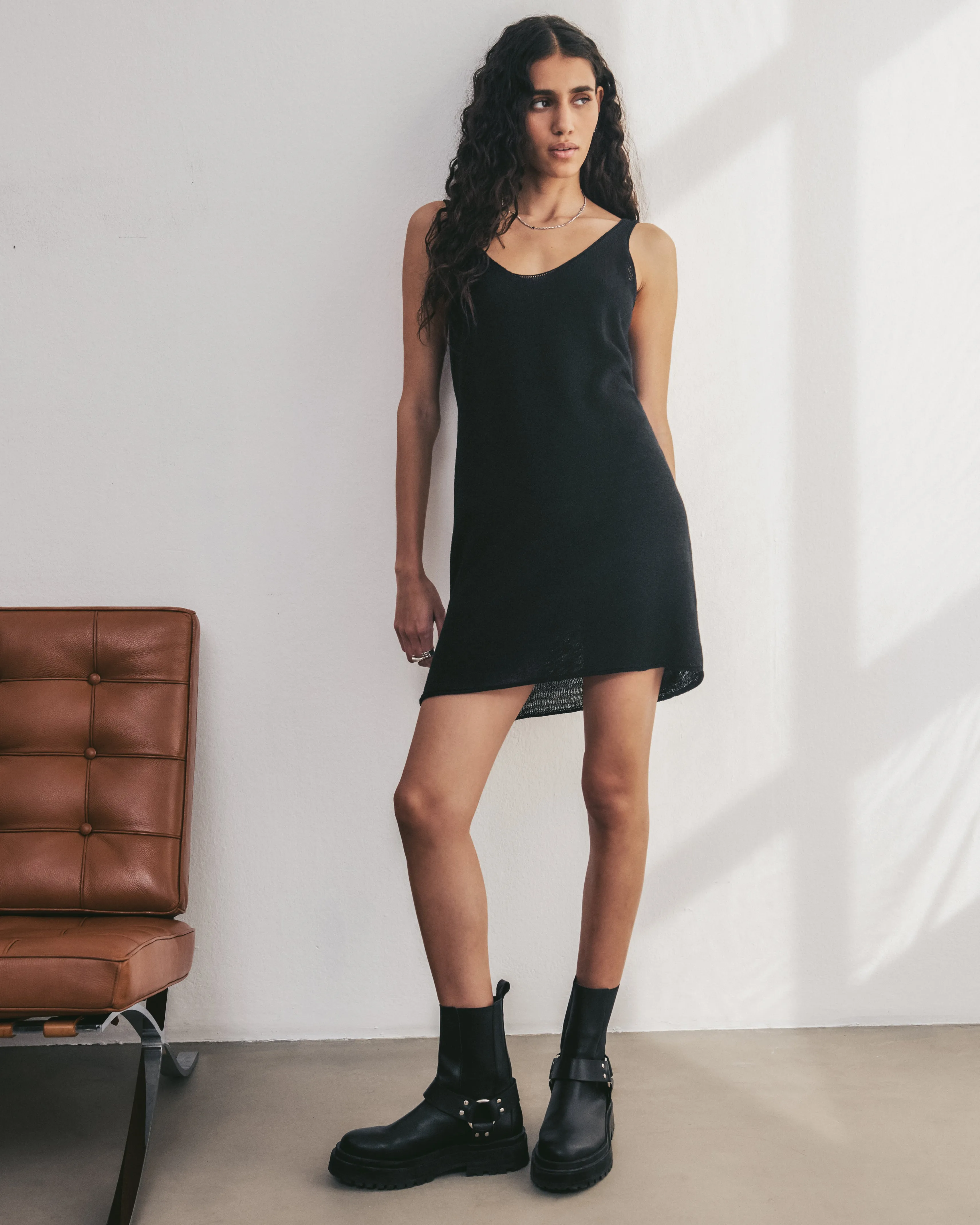 The Black Thin Knit Dress