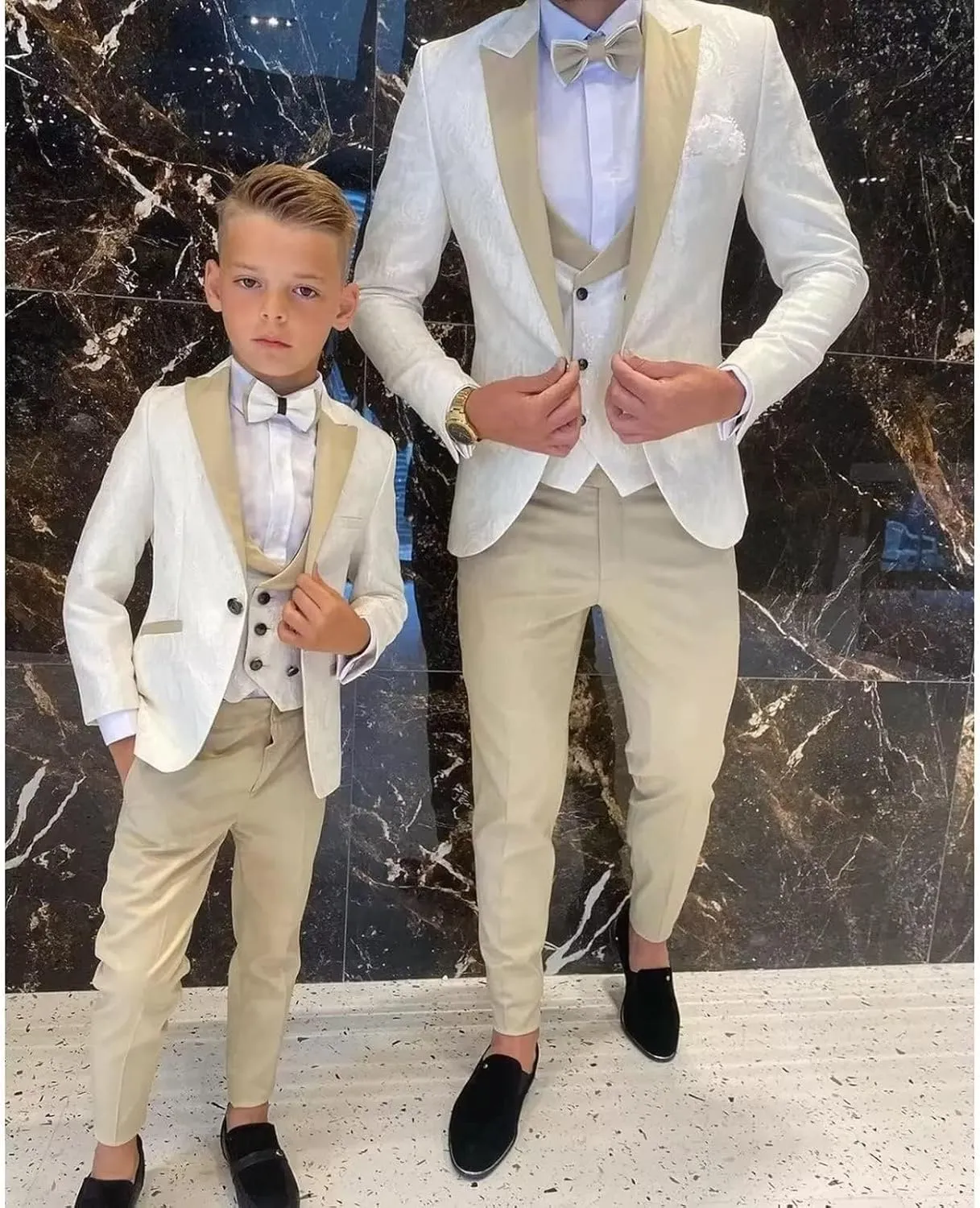 Tuxedo for Mens Slim Fit Jacquard 3 Piece Men Wedding Suit Blazer Vest Pants Men Tuxedo Suit