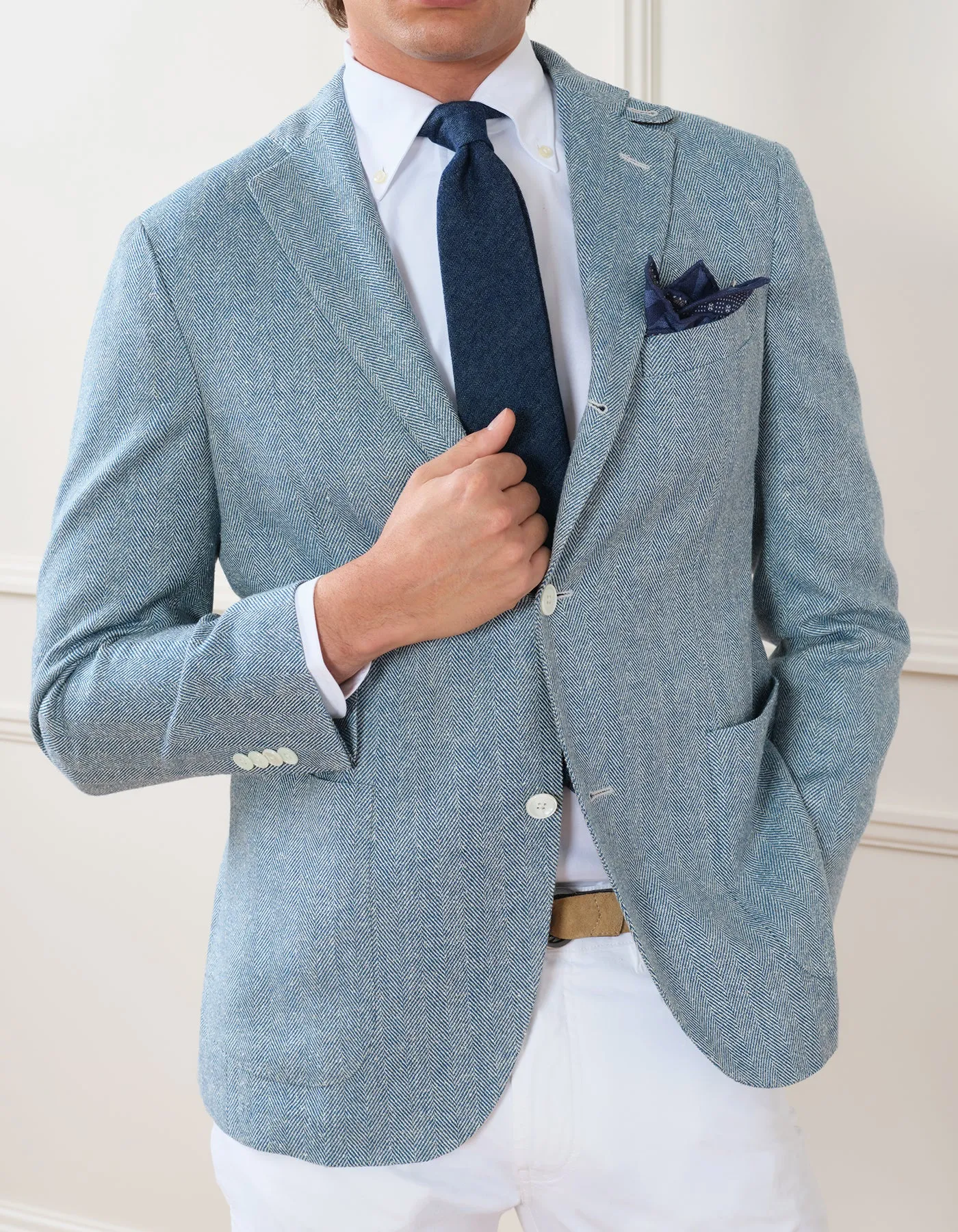 UNDYED HERRINGBONE BLAZER