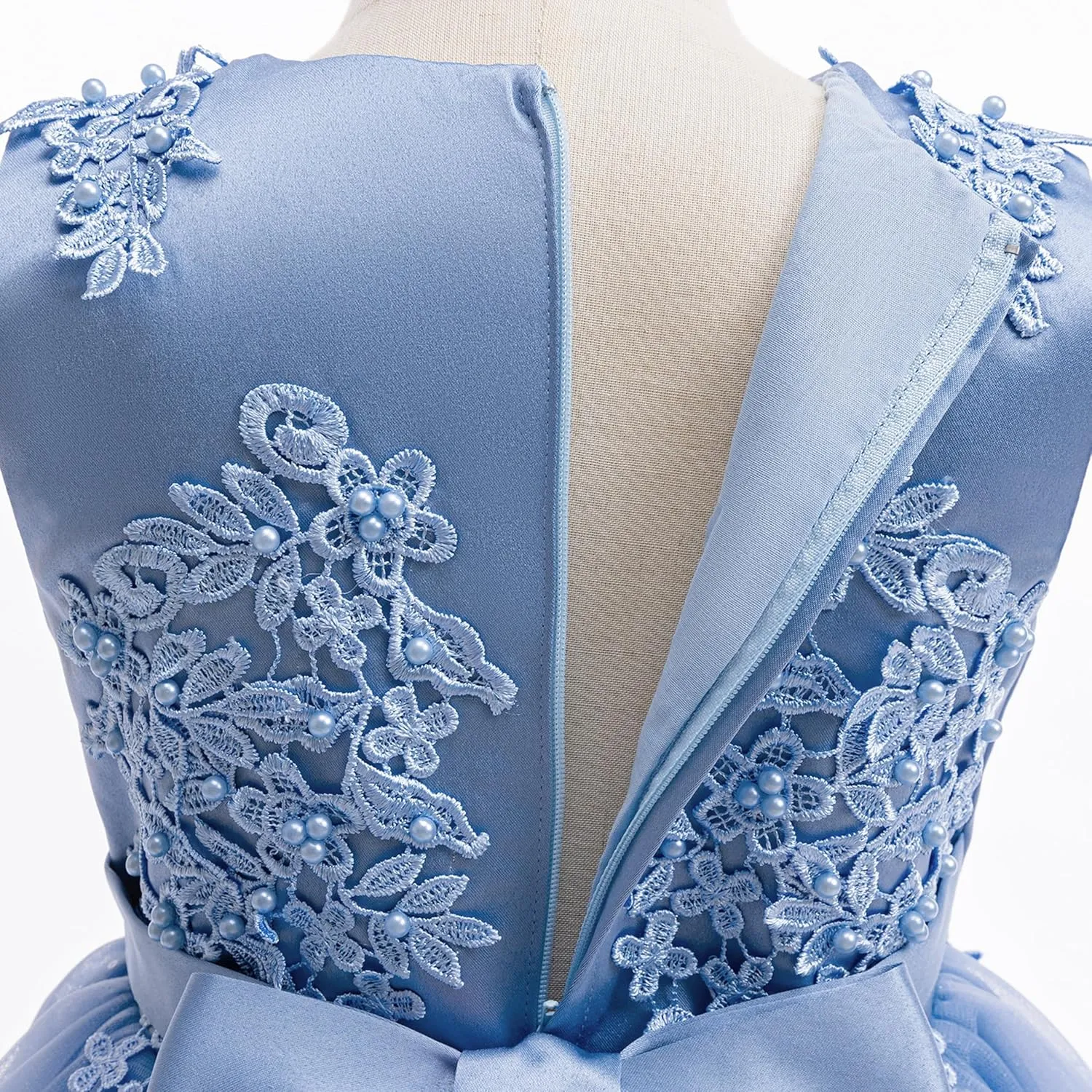 Weileenice Little/Big Girls Lace Bridesmaid Dress Flower Kid Wedding Ball Gown Toddler Princess Pageant Evening Dresses