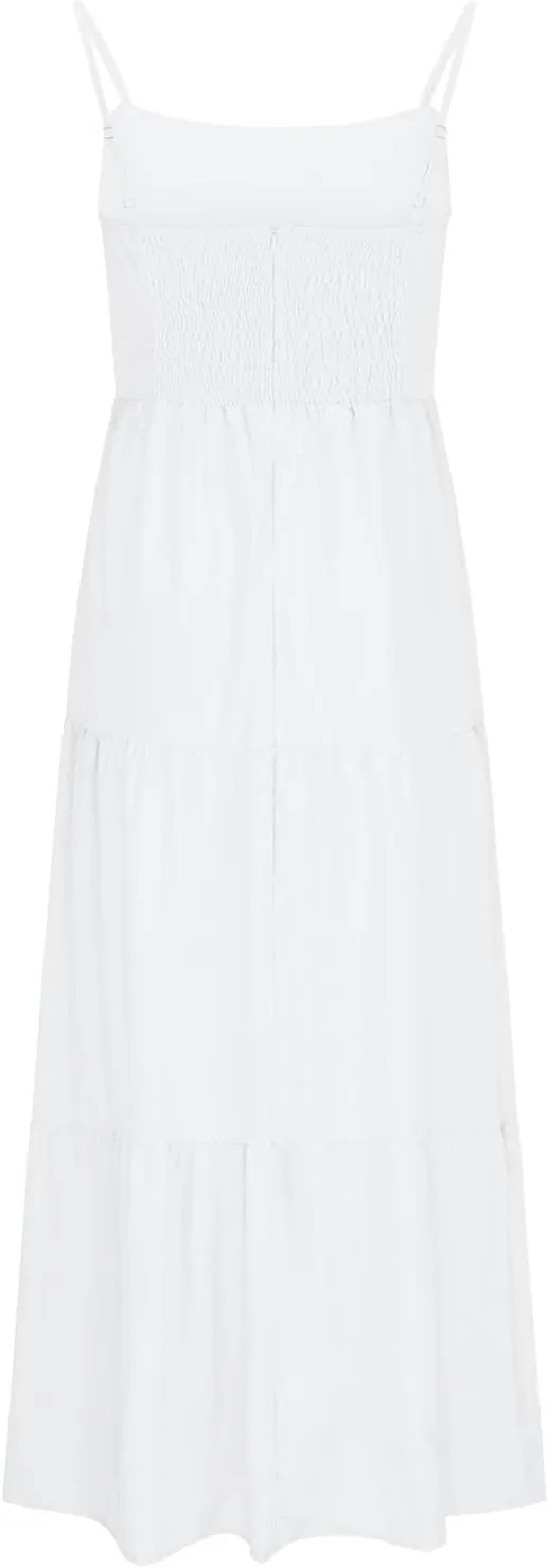 Womens 2025 Summer Maxi Dress Casual Sleeveless Spaghetti Strap Ruffle Beach Long Dress Sexy Boho Vacation Sundress