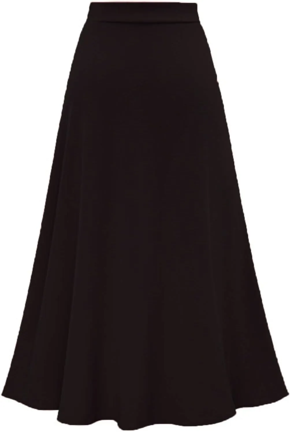 YULUOSHA Women's Casual A-Line High Waist Stretched Bow Tie Pleated Swing Long Flared Midi Maxi Skirt